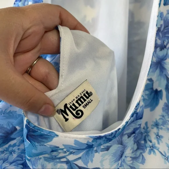 Show me your mumu v-right back sleeveless floral halter mini dress - Picture 7 of 9